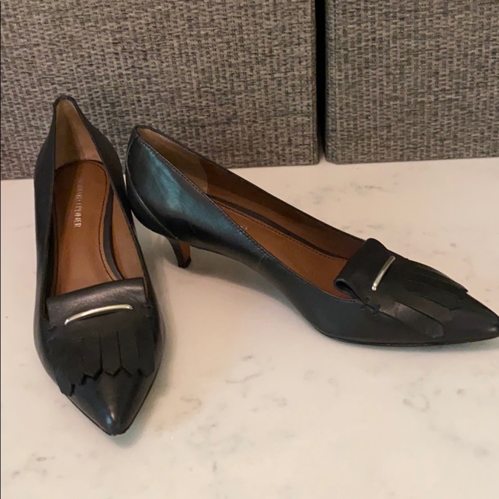 Donald J Pliner chocolate brown kitten heel